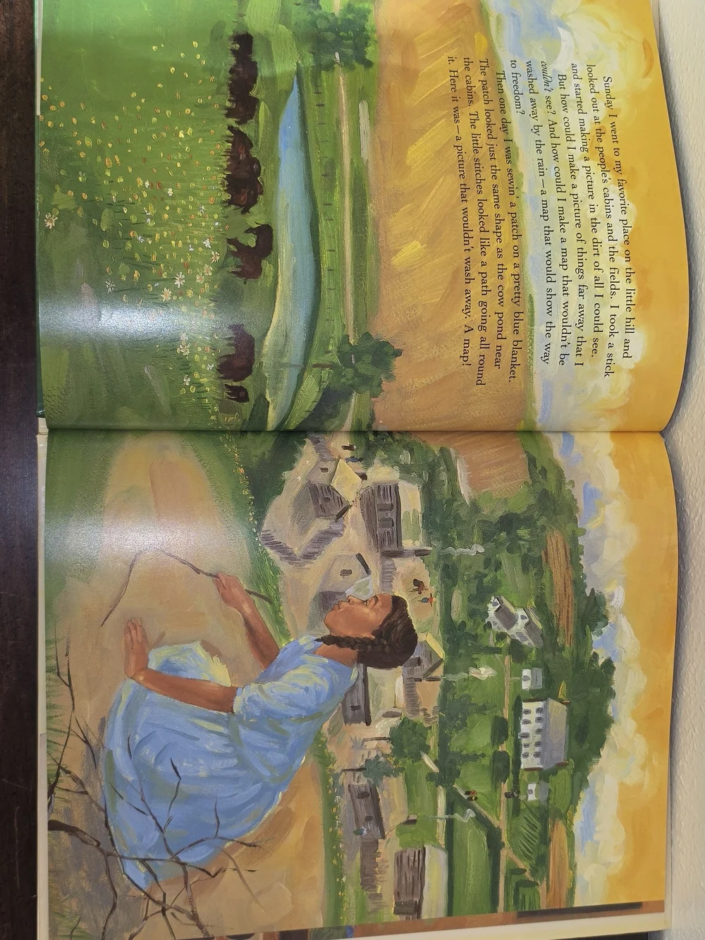 Sweet Clara and the Freedom Quilt Illustrated Book - Yellow & Green Cover